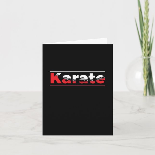 Carte Karate Martial Arts Rouge (Devant)