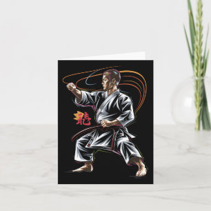 Carte Karate Master En Action Pour Les Fans D'Arts Marti
