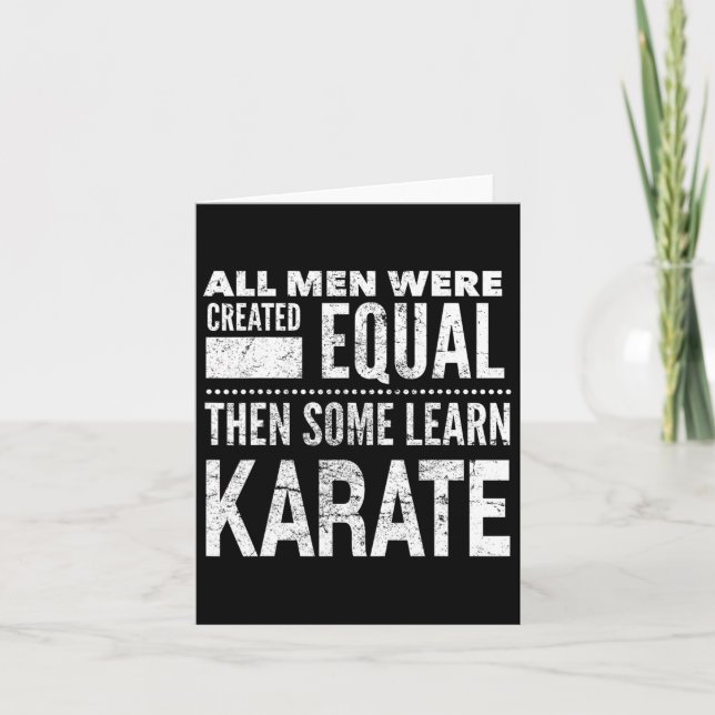 Carte Karate Men Martial Arts Sensei Drôle Déclaration p (Devant)
