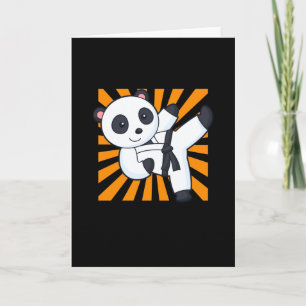 Carte Karate Panda Funny Arts martiaux Enfants animaux