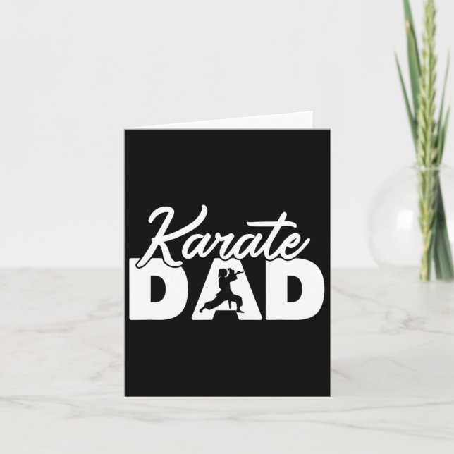 Carte Karate Papa - Funny Karate Papa Cadeau (Devant)