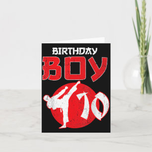 Carte Karate Taekwondo 10 Ans Anniversaire Martial