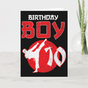 Carte Karate Taekwondo 10 ans Anniversaire Martial Art