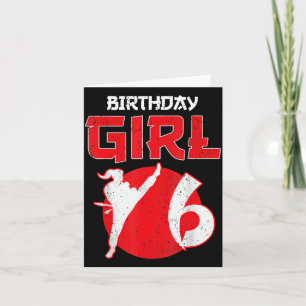 Carte Karate Taekwondo 6 Ans Anniversaire Arts Martiaux