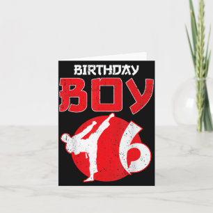 Carte Karate Taekwondo 6 Ans Anniversaire Arts Martiaux