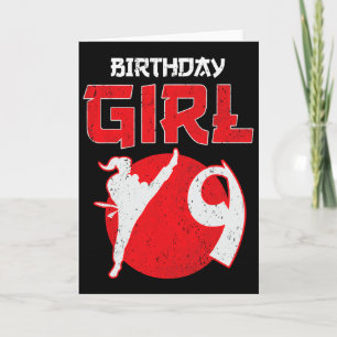 Carte Karate Taekwondo 9 Ans Anniversaire Arts Martiaux