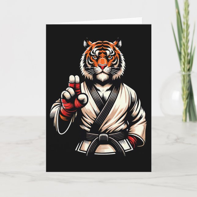 Carte Karate Tiger Fierce Discipline Champion 1  (Devant)