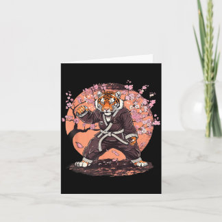 Carte Karate Tigre Fleurs Sakura Taekwondo Jiu-Jitsu