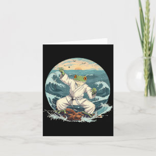 Carte Karate Toad Taekwondo Plage Coucher de soleil Arts