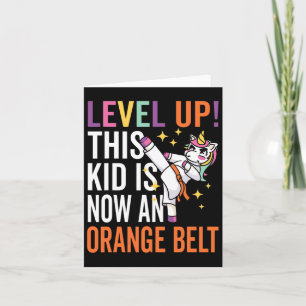Carte Karate Uniform Unicorn Level Up Orange Belt Award