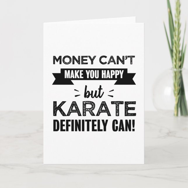 Carte Karate vous rend heureux cadeau amusant (Devant)