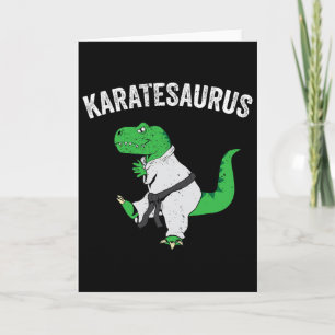 Carte Karateka T Rex Drôle Dinosaure Mignon Arts Martiau
