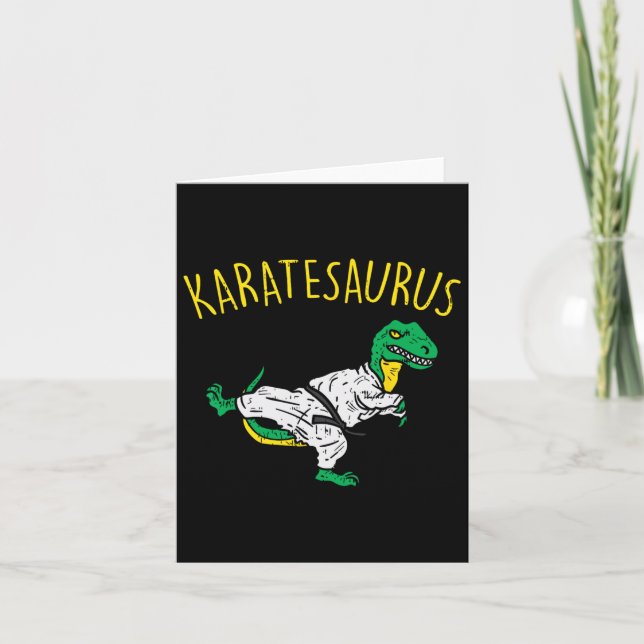 Carte Karatesaurus Trex Karate Funny Dinosaur Martial Ar (Devant)