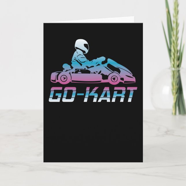 Carte Kart Go-kart Karting Kart Racing Driver Retro Gift (Devant)