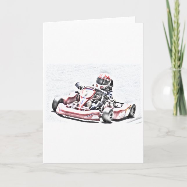 Carte Kart Racer Shaded Sketch (Devant)