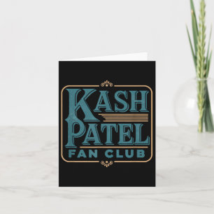 Carte Kash Patel Fan Club Vintage Logo Président Trump