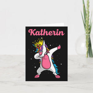 Carte Katherin Nom Anniversaire Personnalisé Dabbing Lic