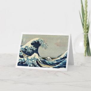 Carte Katsushika Hokusai dans La Grande Vague au large d