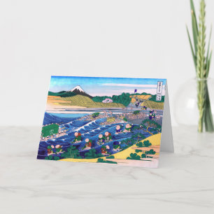 Carte Katsushika Hokusai - Fuji from Kanaya on Tokaido