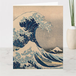 Carte Katsushika Hokusai. La Grande Vague au large de Ka
