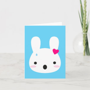 Carte Kawaii Bunny choqué