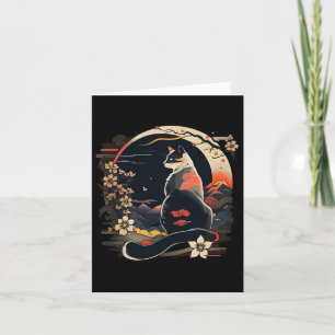 Carte Kawaii Chat Anime Japonaise Rétro Hommes Femmes En