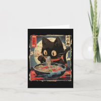 Kawaii Chat Manger Ramen nouilles Vintage Japonais