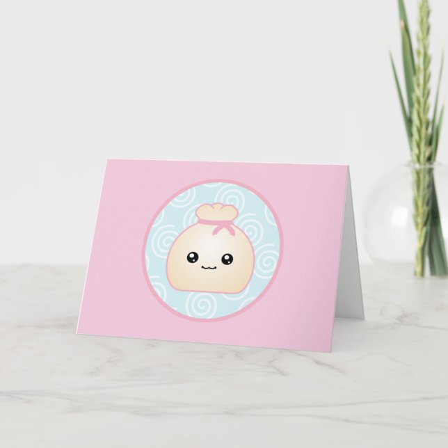 Carte Kawaii Dumpling Birthday Card (Devant)