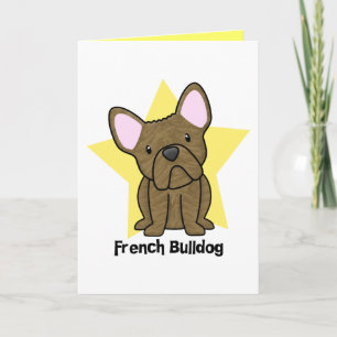 Carte Kawaii Star Brindle French Bulldog