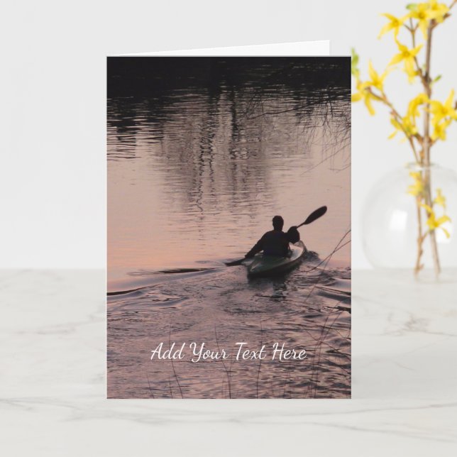 Carte Kayak (Fleur jaune)