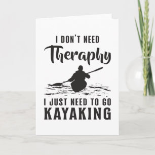 Carte Kayak Canoë Kayak Canoë Thérapie Idée cadeau