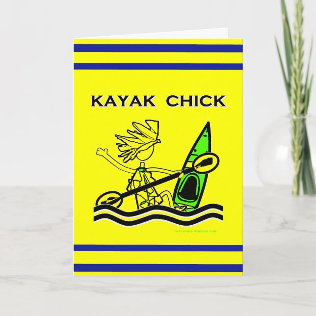 Carte Kayak Chick Designs & Things (Devant)
