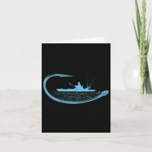 Carte Kayak Fisherman Fishing Hook Graphic Kayaker Angli