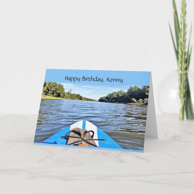 Carte Kayak Joyeux anniversaire (Devant)