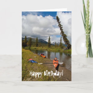 Carte Kayaks au repos ; Joyeux anniversaire