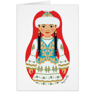 Carte kazakh de Matryoshka