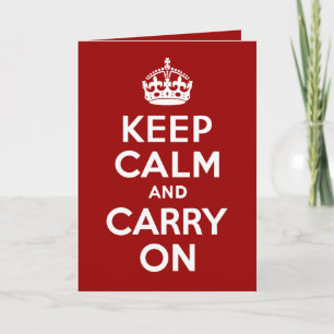 Carte Keep Calm and Carry