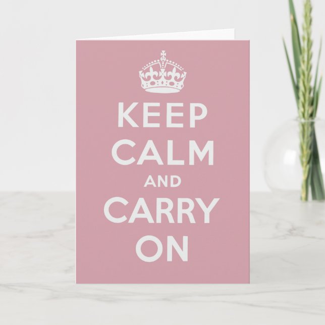Carte Keep Calm and Carry (Devant)