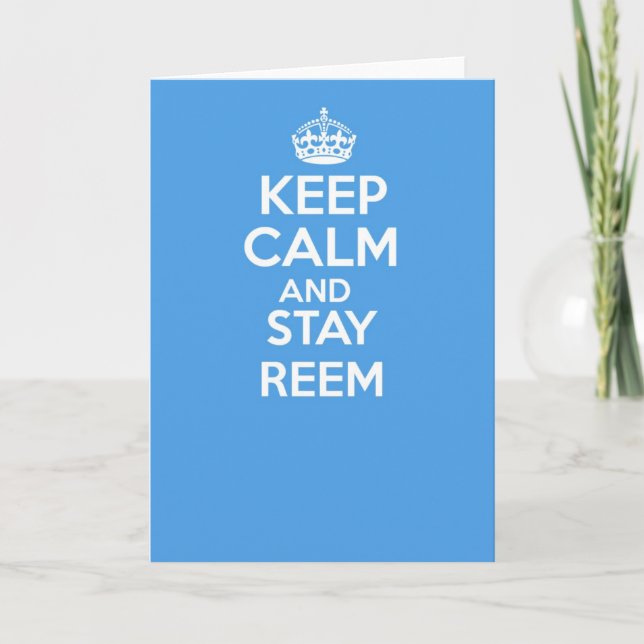 Carte Keep calm and carry on greetings card (Devant)