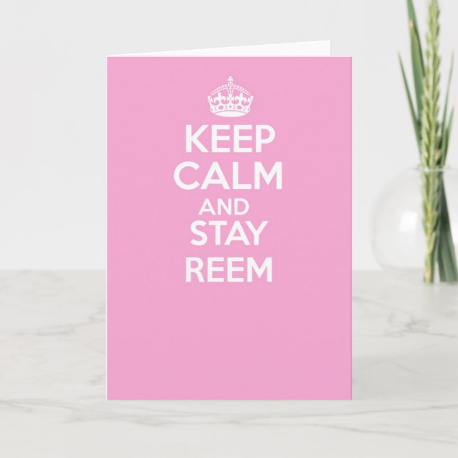 Carte Keep calm and carry on greetings card (Devant)