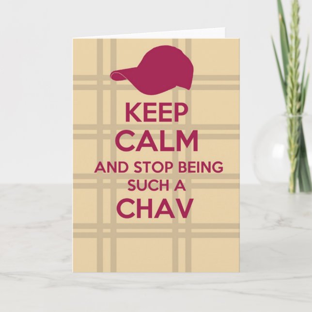 Carte Keep calm and carry on greetings card (Devant)