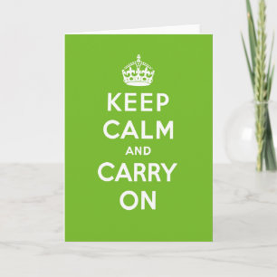 Carte Keep Calm Greeting Card