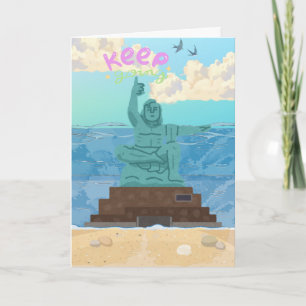 Carte Keep Going Nagasaki Peace Statue Cute Illustration