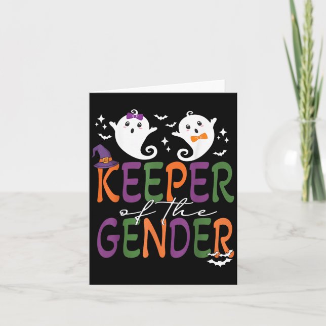 Carte Keeper Of The Gender Reveal Halloween Pregnancy An (Devant)