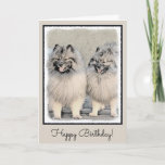 Carte Keeshond Brothers Painting - Original Dog Art<br><div class="desc">Keeshond Brothers dog portrait,  original painting.   We specialize in cute and funny original art. Buy this for yourself or as a great gift for your Keeshond loving friends. Be creative - click on CUSTOMIZE to add/remove/change text,  resize the picture,  change colors or anything else the customization tool will allow!</div>