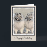 Carte Keeshond Brothers Painting - Original Dog Art<br><div class="desc">Keeshond Brothers dog portrait,  original painting.   We specialize in cute and funny original art. Buy this for yourself or as a great gift for your Keeshond loving friends. Be creative - click on CUSTOMIZE to add/remove/change text,  resize the picture,  change colors or anything else the customization tool will allow!</div>