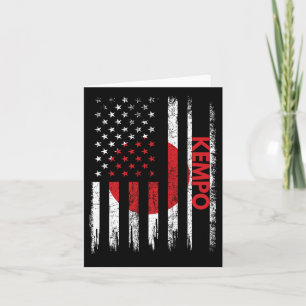 Carte Kempo American Flag Karate Arts martiaux japonais