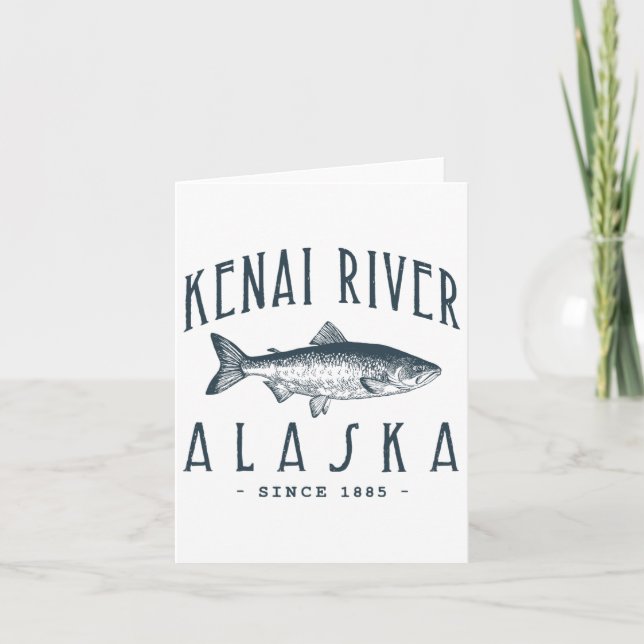 Carte Kenai River Alaska Fisherman Funny Fishing L (Devant)