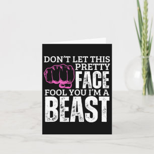 Carte Kenpo Karate Girl I'm A Beast Funny Women American
