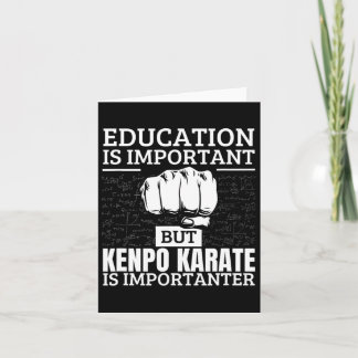 Carte Kenpo Karate L'éducation est important Amusant Amé